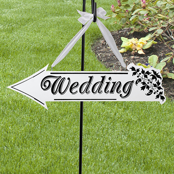 Wedding Sign Arrow - Double Sided